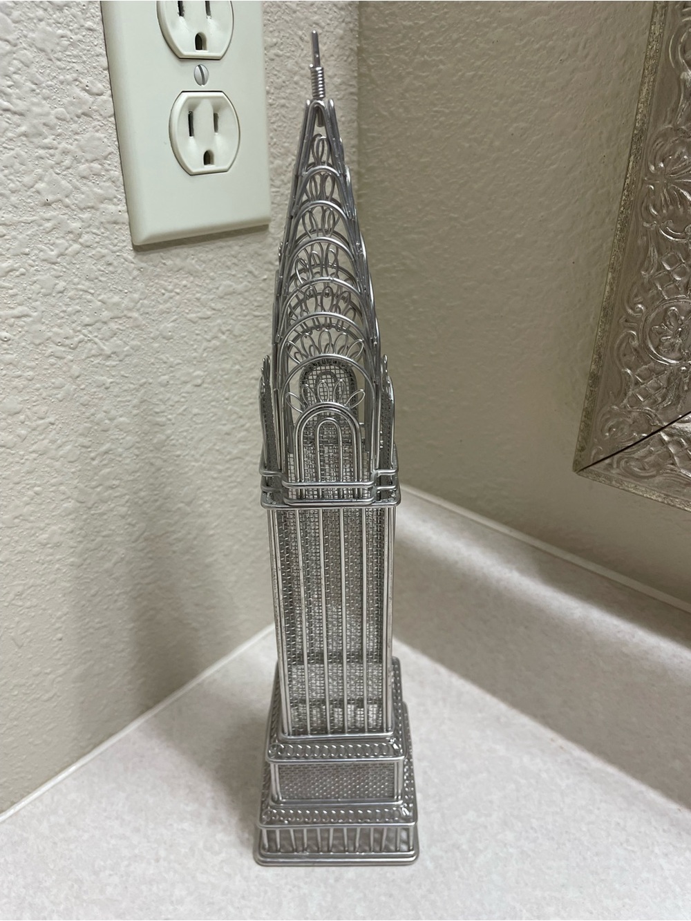 Silver Decorative Skyscraper Tower Accent